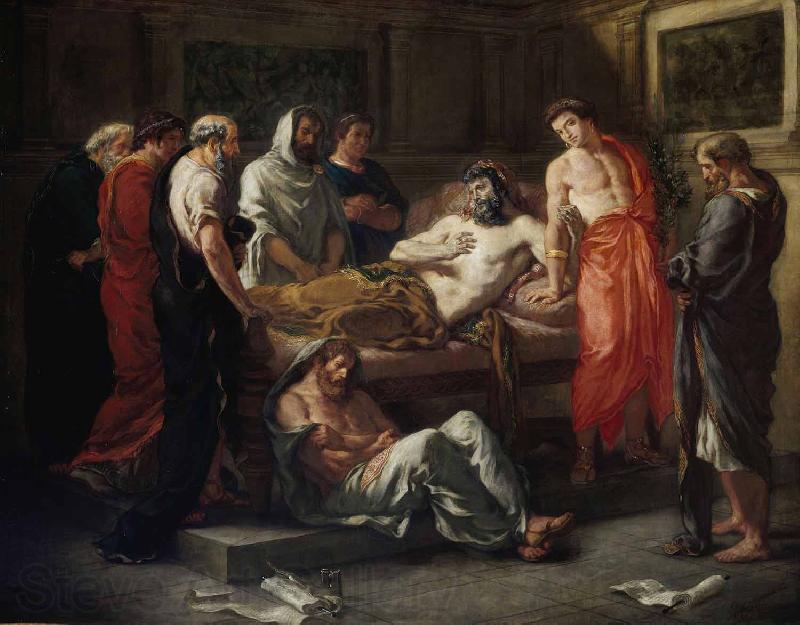 Eugene Delacroix Last Words of the Emperor Marcus Aurelius France oil painting art